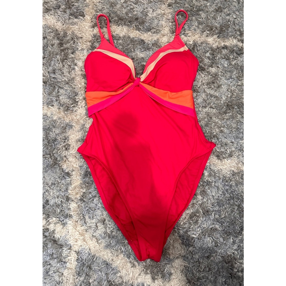 Women's Robin Piccone Swimsuit One Piece 12 Pink Orange